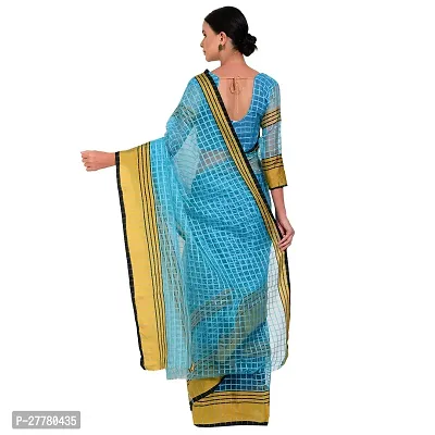 Stylish Art Silk Blue Printed Saree With Blouse Piece For Women-thumb2