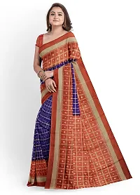 Women Stylish Art Silk Printed Saree with Blouse piece-thumb4