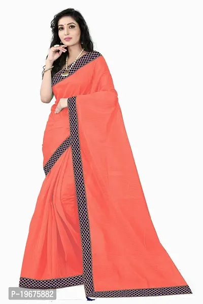 Women Stylish Art Silk Solid Saree with Blouse piece-thumb0