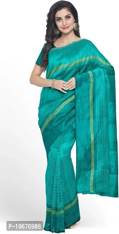 Women Stylish Cotton Silk Printed Saree with Blouse piece