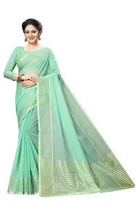 Stylish Cotton Blend Saree With Blouse Piece For Women Pack Of 2-thumb3