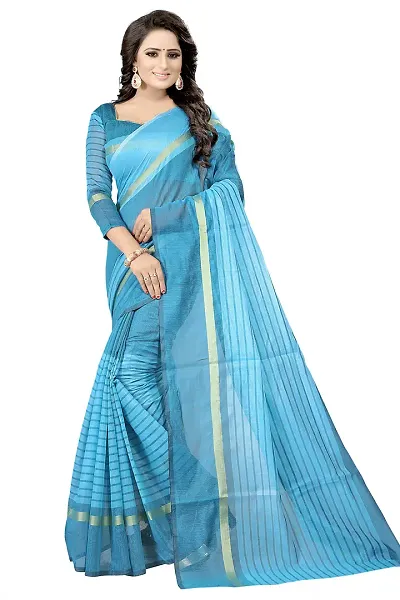 Elegant Cotton Silk Saree with Blouse piece 