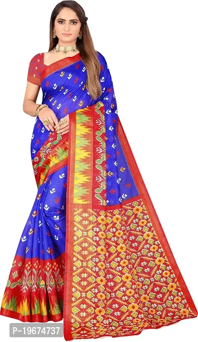 Women Stylish Art Silk Self Pattern Saree with Blouse piece-thumb0