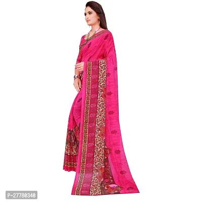 Stylish Pink Georgette Saree with Blouse piece For Women-thumb5