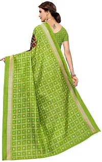 Women Stylish Art Silk Printed Saree with Blouse piece-thumb3