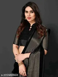 Women Stylish Chiffon Printed Saree with Blouse piece-thumb2