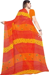 Women Stylish Georgette Printed Saree with Blouse piece-thumb2