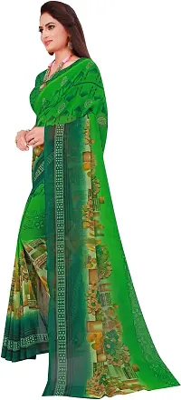 Women Stylish Georgette Printed Saree with Blouse piece-thumb3