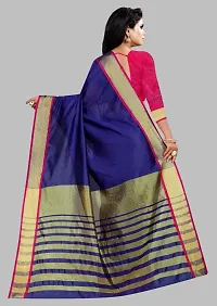 Women Stylish Art Silk Checked Saree with Blouse piece-thumb1