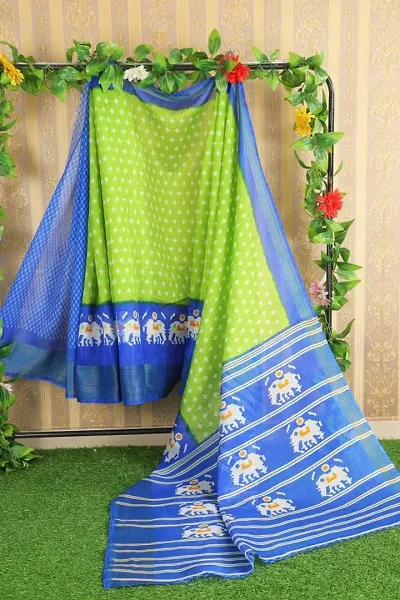 Women Stylish Art Silk Self Pattern Saree with Blouse piece