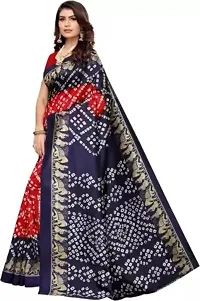 Stylish Multicoloured Cotton Silk Printed Saree with Blouse piece For Women-thumb1