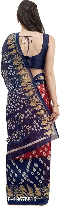 Women Stylish Art Silk Self Pattern Saree with Blouse piece-thumb2