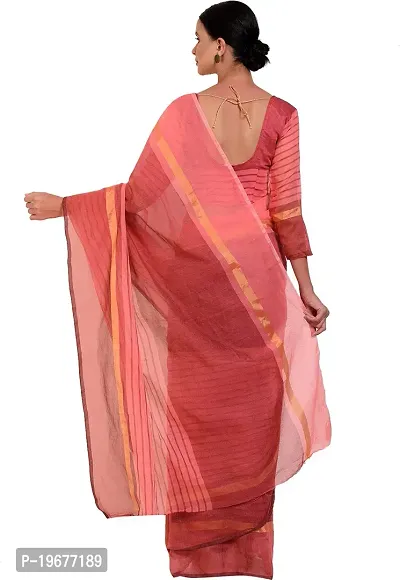 Women Stylish Silk Blend Solid Saree with Blouse piece-thumb2