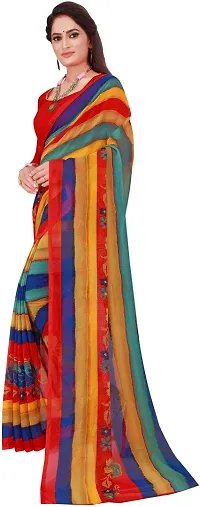 Women Stylish Georgette Printed Saree with Blouse piece-thumb4