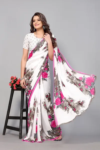 Alluring Art Silk Saree with Blouse piece 