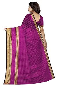 Stylish Cotton Silk Pink Printed Saree With Blouse Piece For Women-thumb3