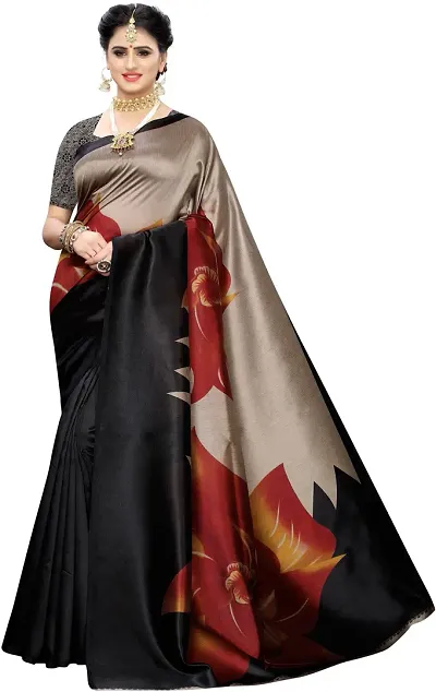 Daily Wear Art Silk Printed Sarees With Blouse Piece