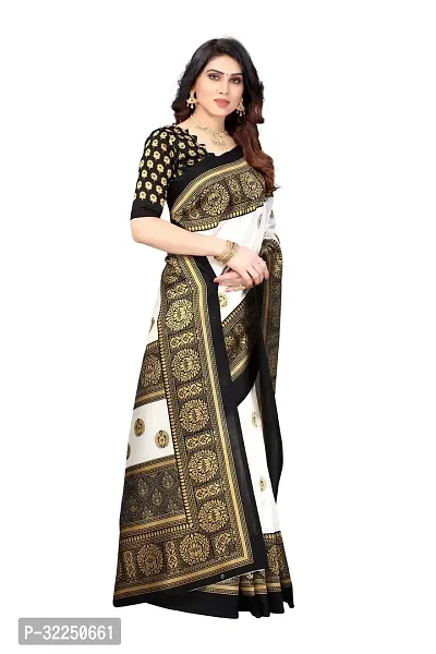 Stylish Black Cotton Silk Woven Design Saree with Blouse piece For Women-thumb0