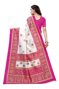 Stylish Art Silk Pink Printed Saree With Blouse Piece For Women-thumb3