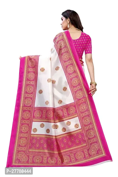 Stylish Art Silk Pink Printed Saree With Blouse Piece For Women-thumb4