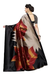 Stylish Art Silk Black Printed Saree With Blouse Piece For Women-thumb3