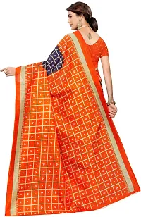 Women Stylish Silk Blend Printed Saree with Blouse piece-thumb1