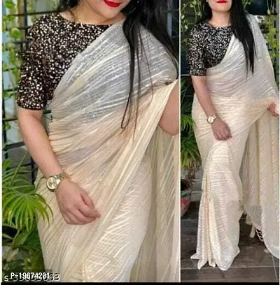 Women Stylish Art Silk Self Pattern Saree with Blouse piece-thumb0