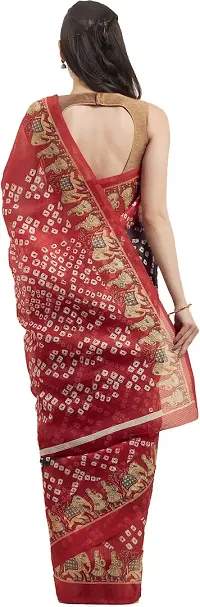 Women Stylish Art Silk Self Pattern Saree with Blouse piece-thumb1