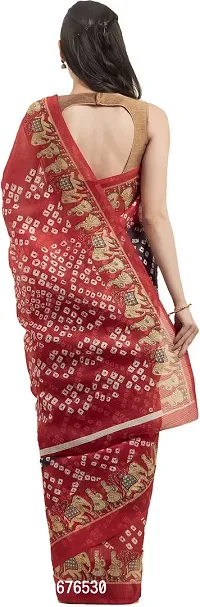 Women Stylish Art Silk Self Pattern Saree with Blouse piece-thumb2