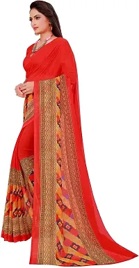 Women Stylish Georgette Printed Saree with Blouse piece-thumb4