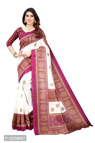 Stylish Wine Cotton Silk Woven Design Saree with Blouse piece For Women-thumb0