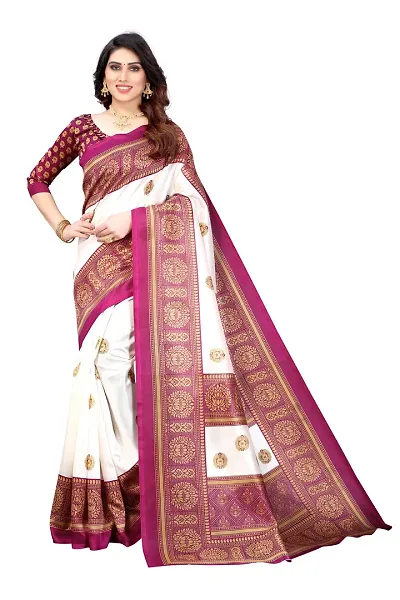 Attractive Cotton Silk Saree with Blouse piece 