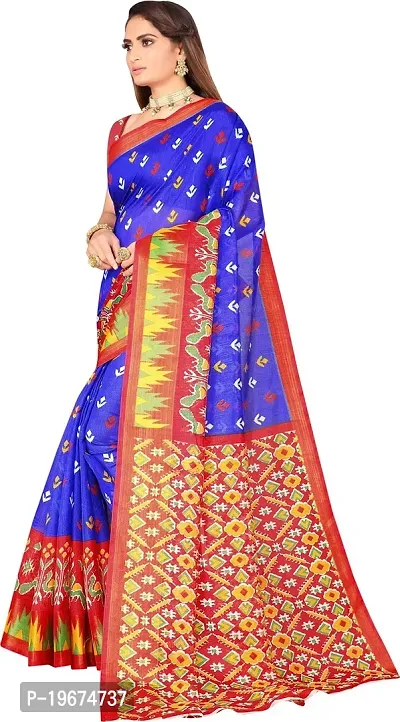 Women Stylish Art Silk Self Pattern Saree with Blouse piece-thumb2