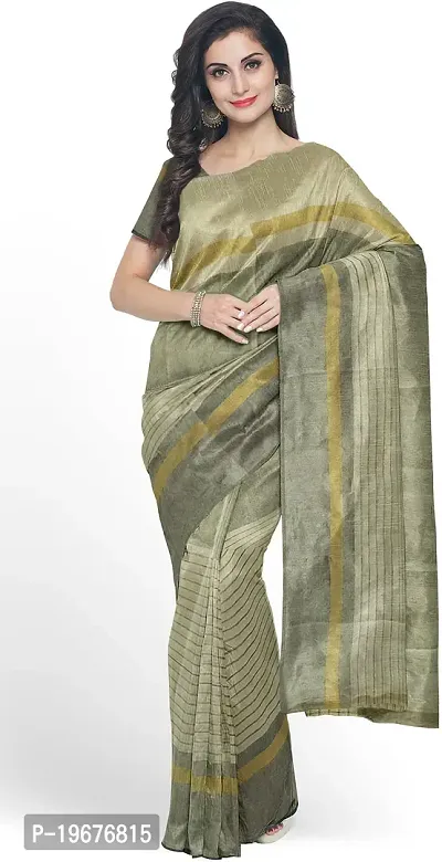 Women Stylish Cotton Silk Printed Saree with Blouse piece