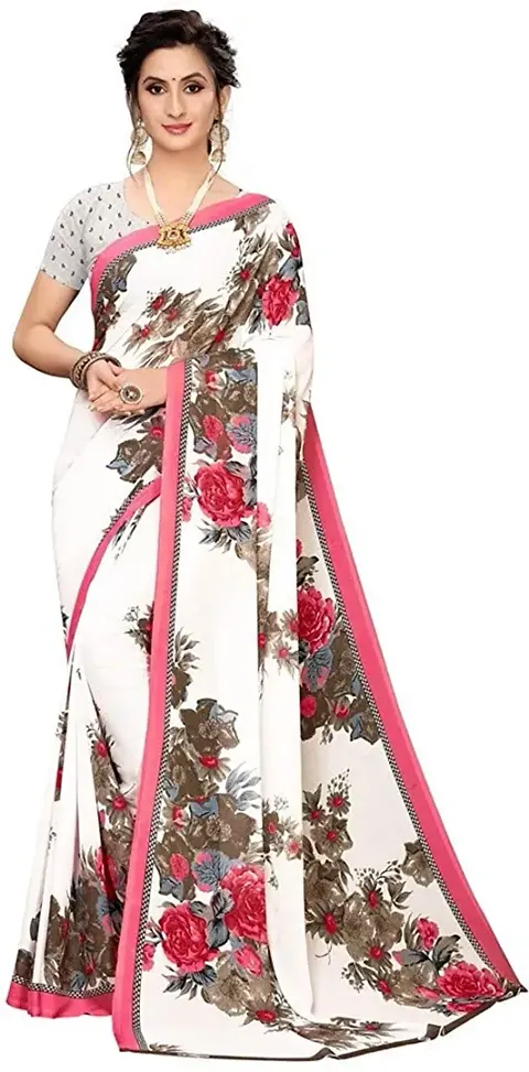 Georgette Floral Printed Daily Wear Sarees