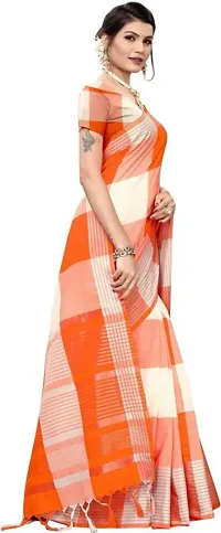 Women Stylish Silk Blend Solid Saree with Blouse piece-thumb3