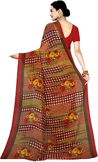 Women Stylish Georgette Printed Saree with Blouse piece-thumb2