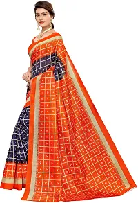 Women Stylish Silk Blend Printed Saree with Blouse piece-thumb2