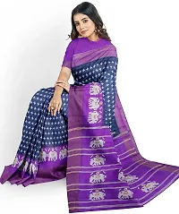 Women Stylish Art Silk Printed Saree with Blouse piece-thumb4