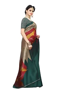 Stylish Art Silk Green Printed Saree With Blouse Piece For Women-thumb2