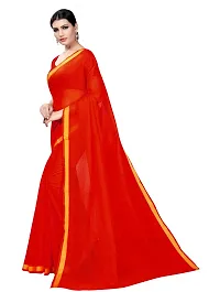 Stylish Art Silk Red Saree With Blouse Piece For Women-thumb2