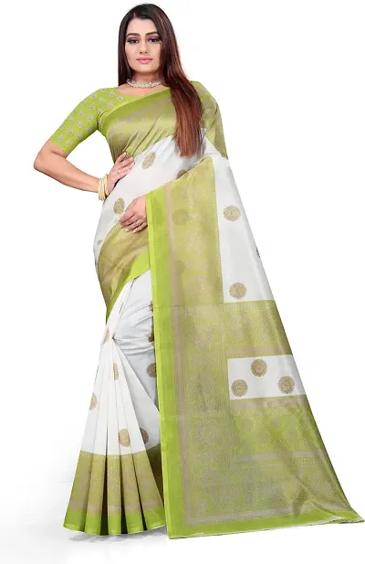 Designer Art Silk Saree with Blouse piece For Women