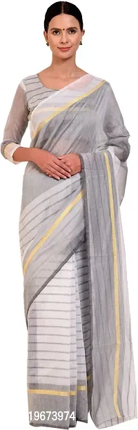 Women Stylish Cotton Silk Printed Saree with Blouse piece-thumb4