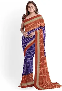 Women Stylish Art Silk Printed Saree with Blouse piece-thumb3