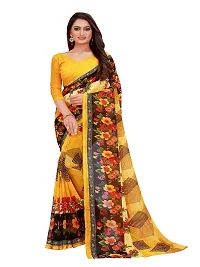 Stylish Georgette Multicoloured Printed Saree With Blouse Piece For Women Pack Of 2-thumb1