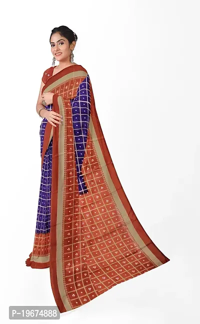 Women Stylish Art Silk Printed Saree with Blouse piece-thumb0