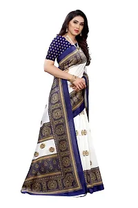 Stylish Art Silk Blue Printed Saree With Blouse Piece For Women-thumb2