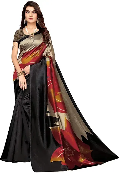 Women Stylish Art Silk Saree with Blouse piece