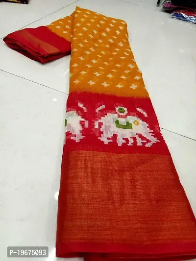 Women Stylish Art Silk Printed Saree with Blouse piece