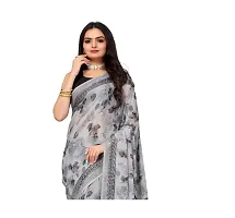 Laria Women's Printed Renial LightWeight Saree With Unstitched Blouse With Unstitched Blouse (R_F_719_Grey)-thumb1